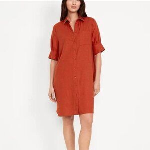 Old Navy linen-blend shirtdress - size L